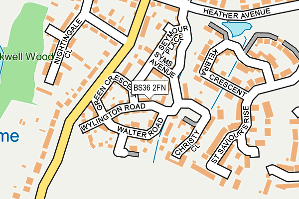 BS36 2FN map - OS OpenMap – Local (Ordnance Survey)