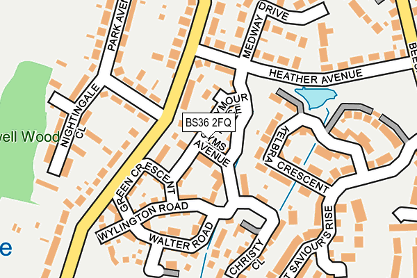 BS36 2FQ map - OS OpenMap – Local (Ordnance Survey)