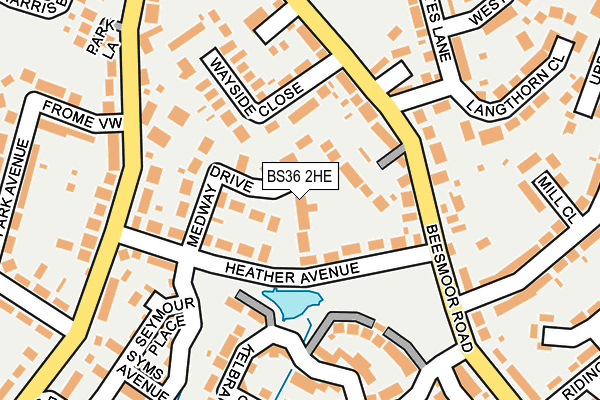 BS36 2HE map - OS OpenMap – Local (Ordnance Survey)