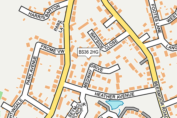 BS36 2HG map - OS OpenMap – Local (Ordnance Survey)