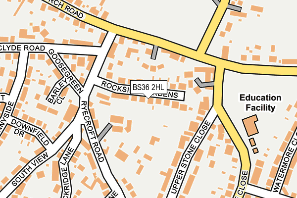 BS36 2HL map - OS OpenMap – Local (Ordnance Survey)