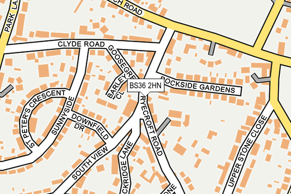 BS36 2HN map - OS OpenMap – Local (Ordnance Survey)