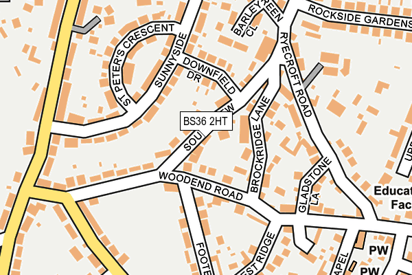 BS36 2HT map - OS OpenMap – Local (Ordnance Survey)