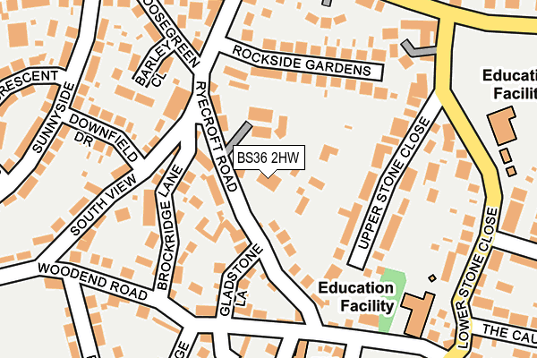 BS36 2HW map - OS OpenMap – Local (Ordnance Survey)