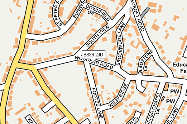 BS36 2JD map - OS OpenMap – Local (Ordnance Survey)