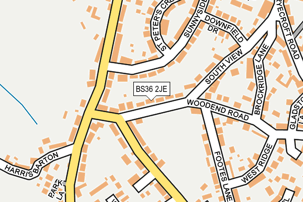 BS36 2JE map - OS OpenMap – Local (Ordnance Survey)