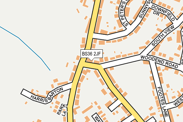 BS36 2JF map - OS OpenMap – Local (Ordnance Survey)