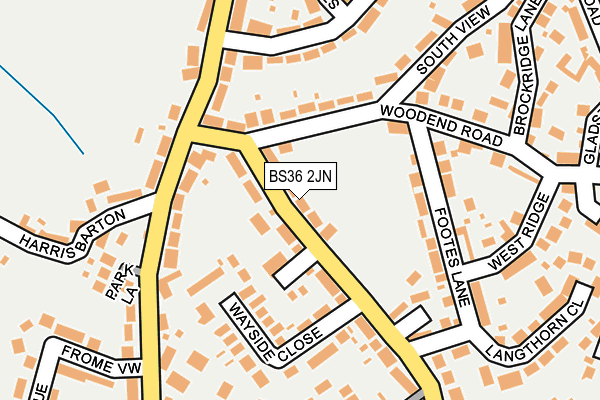 BS36 2JN map - OS OpenMap – Local (Ordnance Survey)