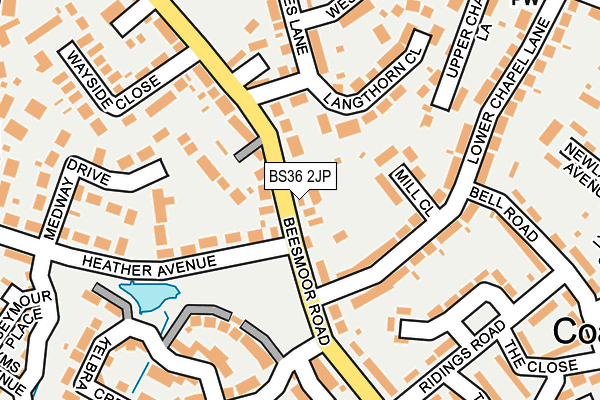 BS36 2JP map - OS OpenMap – Local (Ordnance Survey)