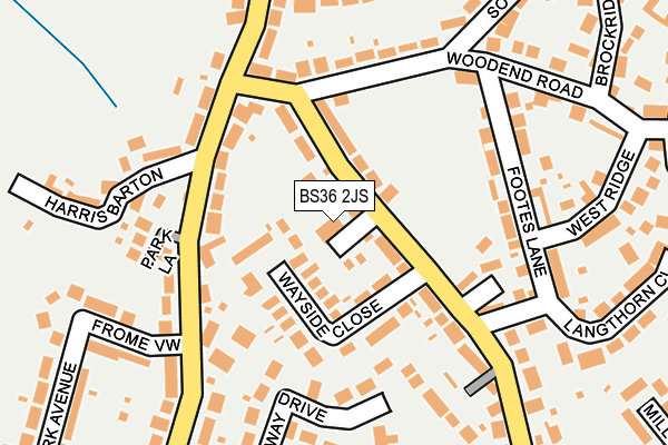 BS36 2JS map - OS OpenMap – Local (Ordnance Survey)