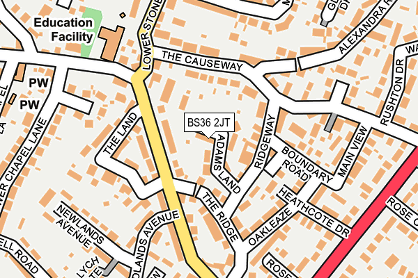 BS36 2JT map - OS OpenMap – Local (Ordnance Survey)