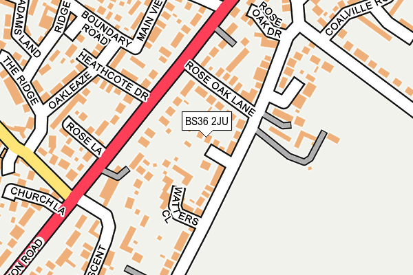 BS36 2JU map - OS OpenMap – Local (Ordnance Survey)