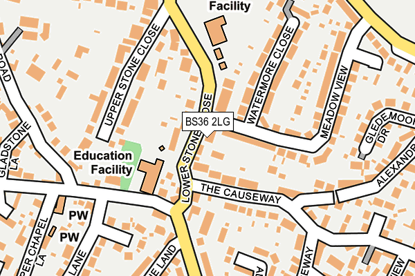 BS36 2LG map - OS OpenMap – Local (Ordnance Survey)