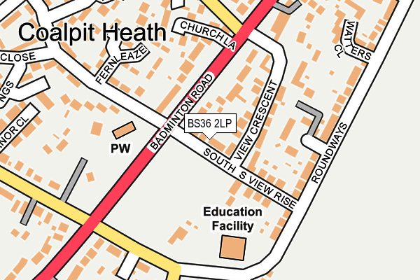 BS36 2LP map - OS OpenMap – Local (Ordnance Survey)