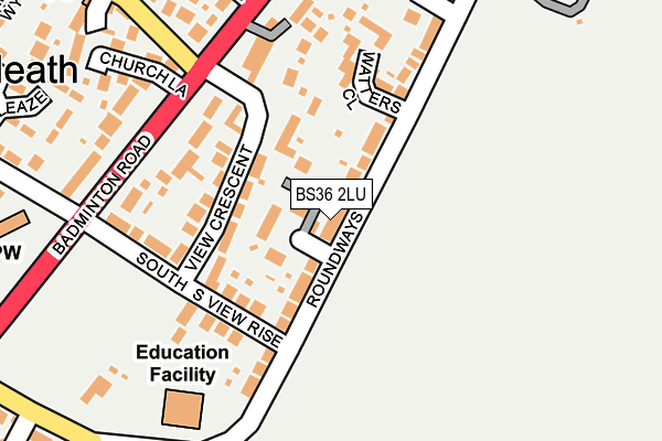 BS36 2LU map - OS OpenMap – Local (Ordnance Survey)