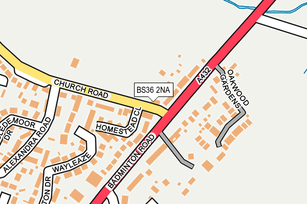 BS36 2NA map - OS OpenMap – Local (Ordnance Survey)