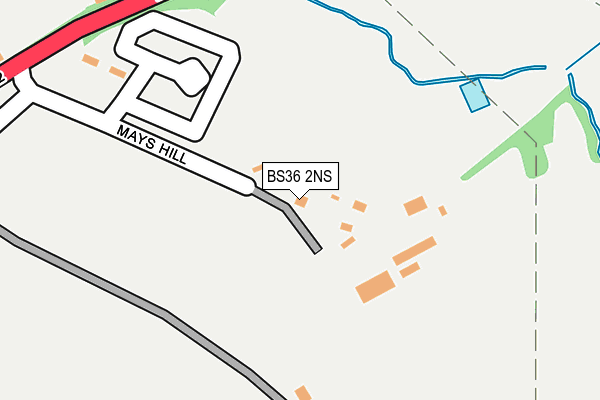 BS36 2NS map - OS OpenMap – Local (Ordnance Survey)