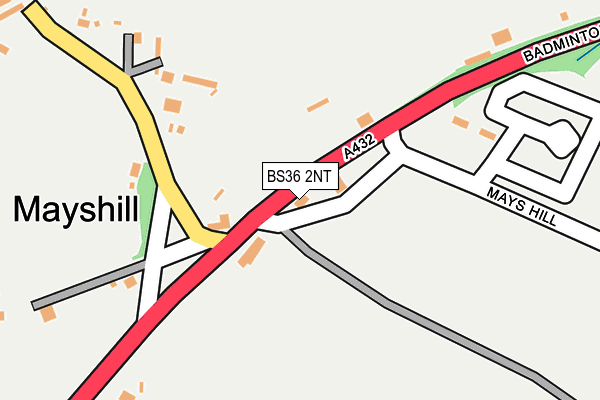 BS36 2NT map - OS OpenMap – Local (Ordnance Survey)