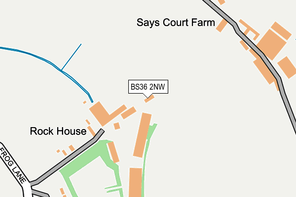 BS36 2NW map - OS OpenMap – Local (Ordnance Survey)