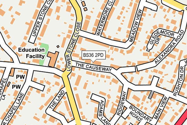 BS36 2PD map - OS OpenMap – Local (Ordnance Survey)
