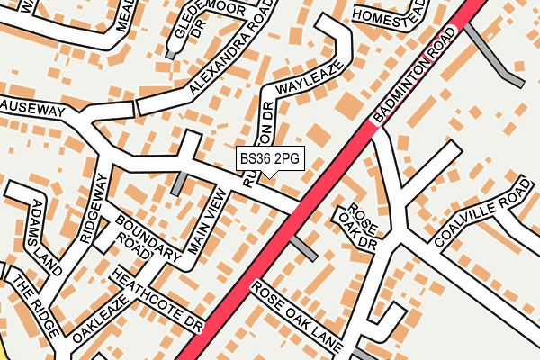 BS36 2PG map - OS OpenMap – Local (Ordnance Survey)