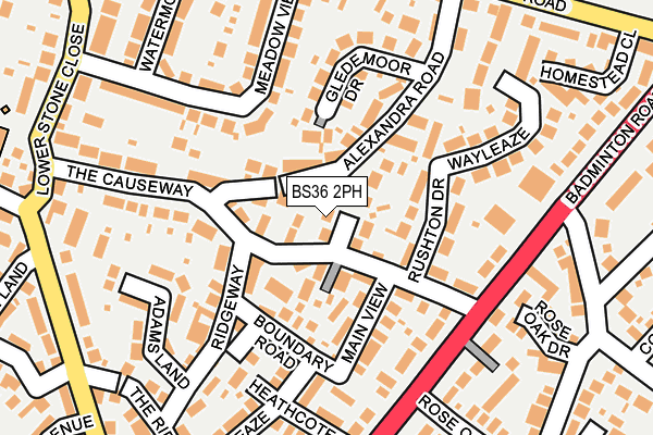 BS36 2PH map - OS OpenMap – Local (Ordnance Survey)