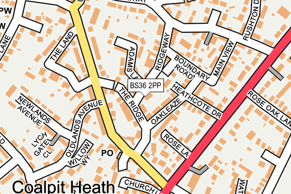 BS36 2PP map - OS OpenMap – Local (Ordnance Survey)