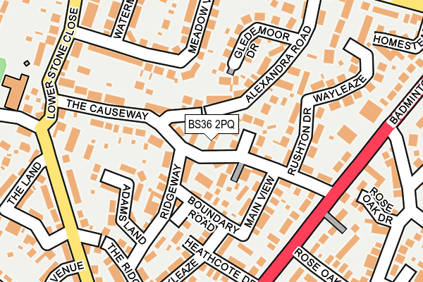 BS36 2PQ map - OS OpenMap – Local (Ordnance Survey)