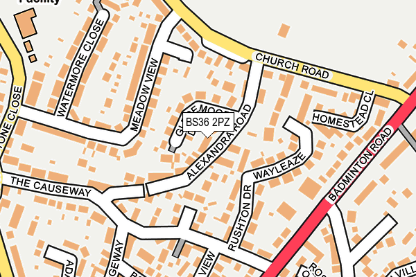 BS36 2PZ map - OS OpenMap – Local (Ordnance Survey)