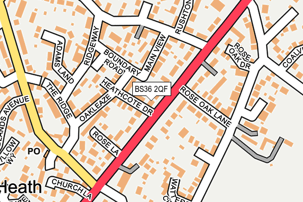 BS36 2QF map - OS OpenMap – Local (Ordnance Survey)