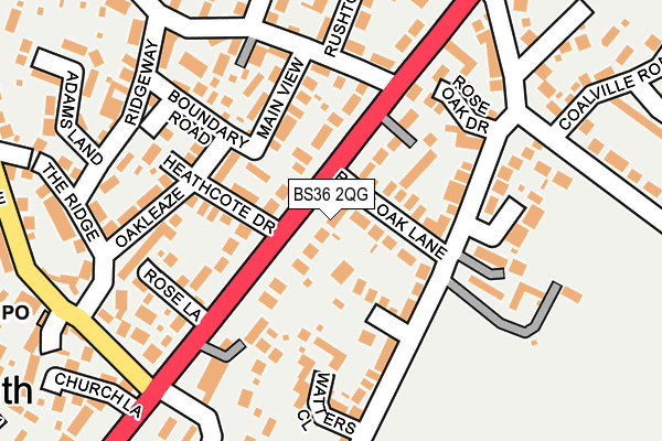 BS36 2QG map - OS OpenMap – Local (Ordnance Survey)