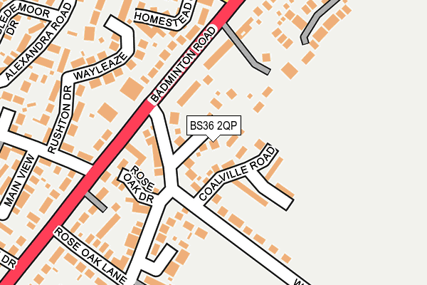 BS36 2QP map - OS OpenMap – Local (Ordnance Survey)
