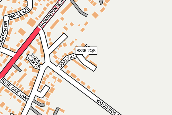 BS36 2QS map - OS OpenMap – Local (Ordnance Survey)