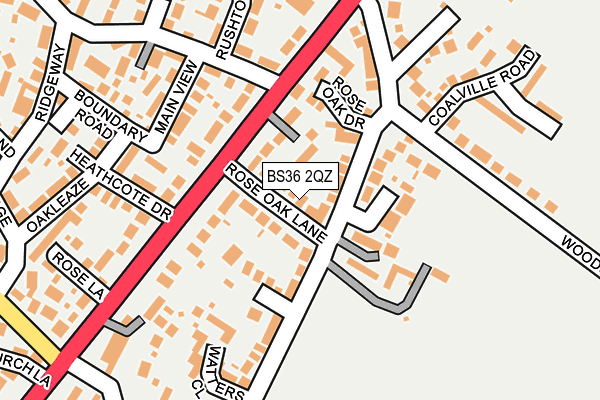 BS36 2QZ map - OS OpenMap – Local (Ordnance Survey)