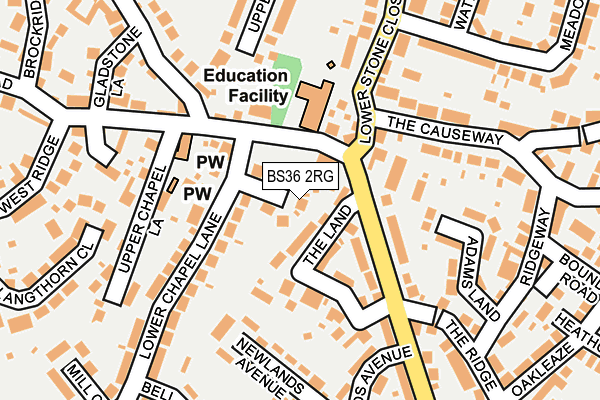 BS36 2RG map - OS OpenMap – Local (Ordnance Survey)