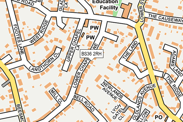 BS36 2RH map - OS OpenMap – Local (Ordnance Survey)