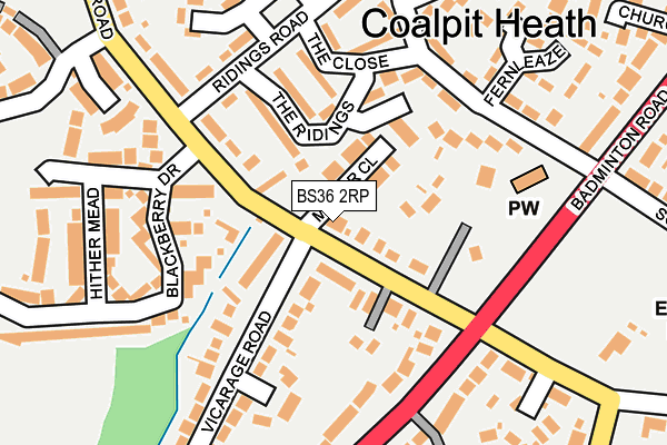 BS36 2RP map - OS OpenMap – Local (Ordnance Survey)
