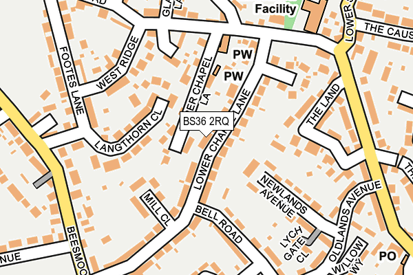 BS36 2RQ map - OS OpenMap – Local (Ordnance Survey)