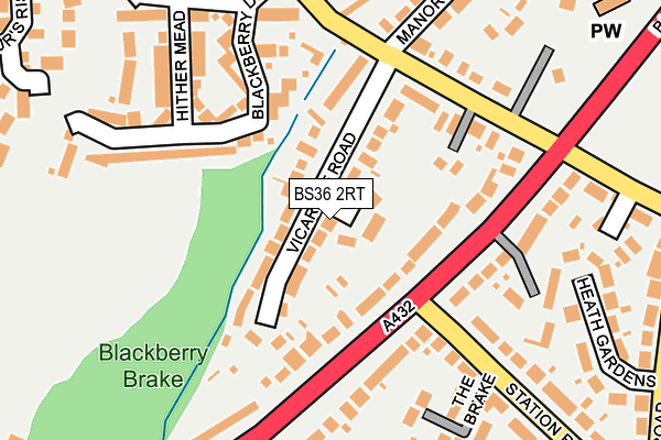 BS36 2RT map - OS OpenMap – Local (Ordnance Survey)