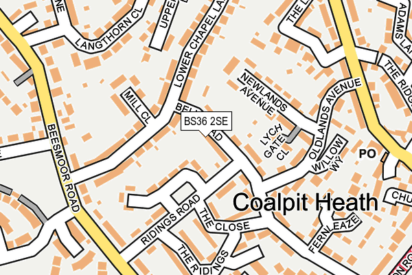 BS36 2SE map - OS OpenMap – Local (Ordnance Survey)