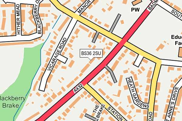 BS36 2SU map - OS OpenMap – Local (Ordnance Survey)
