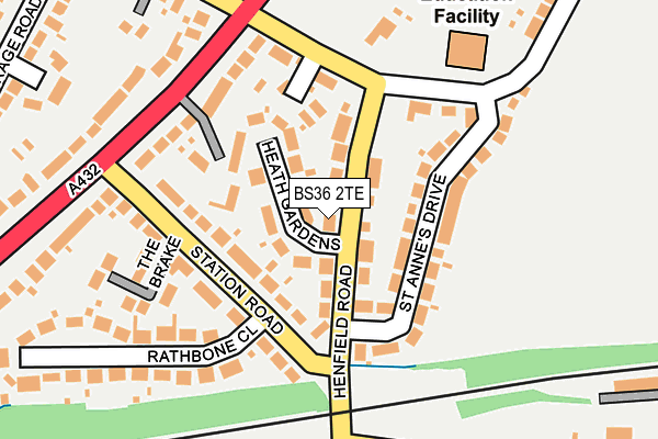 BS36 2TE map - OS OpenMap – Local (Ordnance Survey)