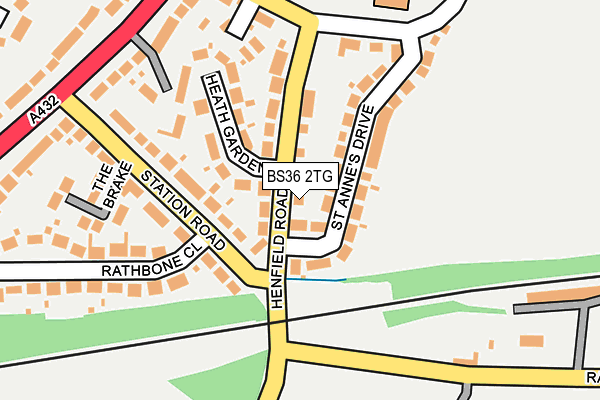 BS36 2TG map - OS OpenMap – Local (Ordnance Survey)