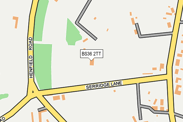 BS36 2TT map - OS OpenMap – Local (Ordnance Survey)