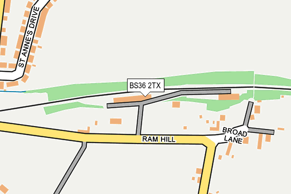 BS36 2TX map - OS OpenMap – Local (Ordnance Survey)