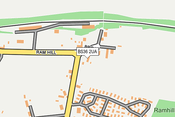 BS36 2UA map - OS OpenMap – Local (Ordnance Survey)