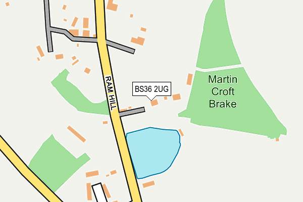 BS36 2UG map - OS OpenMap – Local (Ordnance Survey)