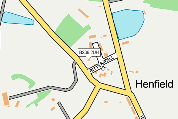BS36 2UH map - OS OpenMap – Local (Ordnance Survey)