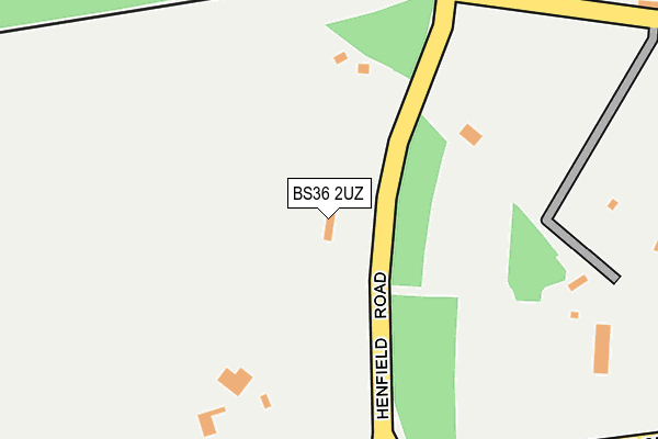 BS36 2UZ map - OS OpenMap – Local (Ordnance Survey)