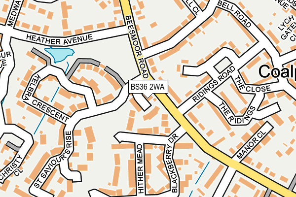 BS36 2WA map - OS OpenMap – Local (Ordnance Survey)